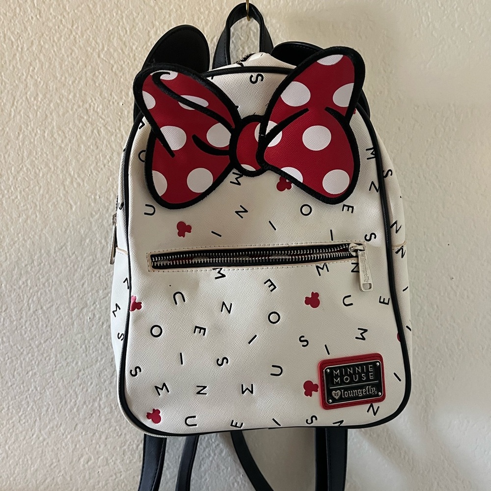 Loungefly Minnie Mouse Backpack - Red, White, and Black